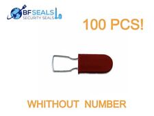 Plastic Security Seals PADLOCK  C,  WITHOUT  NUMBER, 100 pcs, RED color