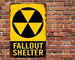 Fallout Shelter Sign Metal Aluminum 8
