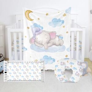 Elephant Crib Bedding Set, Nursery Baby Crib Bedding Sets, 00 Non-customized