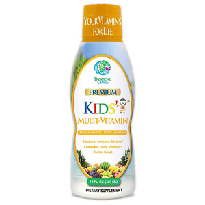 Tropical Oasis Premium Liquid Multivitamin For Kids | Sugar Free Ki 16oz, Liq.