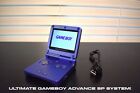 Nintendo Gameboy Advance SP Game Boy AGS-101 Blue Console 10 Level IPS/AMP