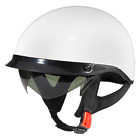 Fulmer 305 Cortez Matte White Motorcycle Half Helmet Adult Sizes LG - 2XL