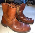 Classic Italian Side Zip Boot; Men’s Size 11, Brown Leather Vero Cuoio Gorgeous!