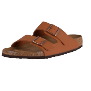 BIRKENSTOCK Men's Arizona Soft Footbed Two Strap Sandals Ginger Brown Size 12