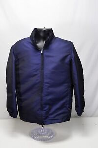 Isaia Blue Polyester Mens Windbreaker Jacket Size 50R EU/40R US