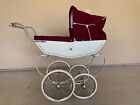 English Vintage Doll Pram Stroller In Good Used Condition Silver Cross Brand
