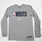 Minnesota Timberwolves Nike NBA Authentics Long Sleeve Shirt Men's Gray New