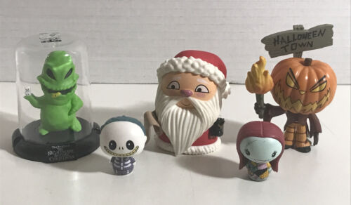Lot of 5 Nightmare Before Christmas Mini Figures, Funko, Sally, Oogie, & More