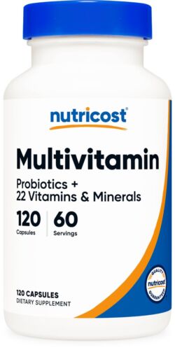 Nutricost Multivitamin With Probiotics & Minerals - 120 Vegetarian Capsules
