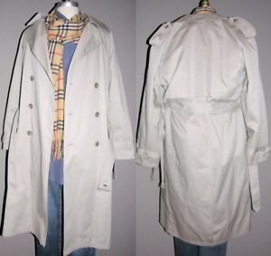 New 40R Stafford All Weather Trench Coat Belted Overcoat Zip out lining 40 R