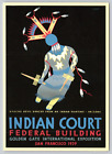Postcard San Francisco CA Indian Court Golden Gate International Expo 1939