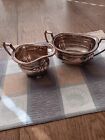 Elkington Silver Plated Creamer & Sugar Bowl Made in England-Footed