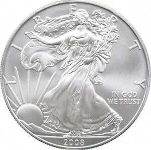 Better Date 2008 American Silver Eagle 1 Troy Oz .999 Fine Silver *033