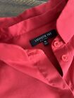 LAFAYETTE 148 New York Shirt Women Size XLarge Button Up Blouse Top  Flame