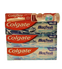 NEW Lot of (3) Colgate Maxfresh Cool Mint Whitening Toothpaste 6.3oz +Toothbrush