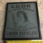 New ListingVintage Advertising Sign Hill’s Liver Tickler Medicine Sign Indiana Drug Co.