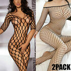 2X Fishnet Body Stocking Sexy Lingerie Women Bodysuit Babydoll Sleepwear 8916