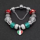 Italian Flag Italy Style Charm Bracelet Jewelry