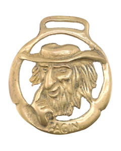 New ListingHorse Brass Medallion Buckle OLIVER TWIST Charles Dickens FAGIN Equestrian Decor