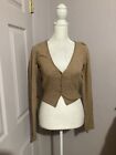Wilfred Cashmere Wool Blend Button Down Tan Knit Cardigan