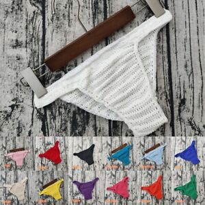 Practical Mens Womens Briefs Underwear Breathable Hand Crochet Knickers