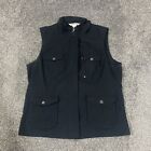 Orvis Men's Medium  Black Vented Sleeveless Fishing Vest Full Zip