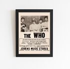 The Who 1968 Concert Poster - 20x30 inches (Framed)