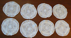 Antique French Normandy lace doilies  8 Handmade - embroidered flowers 6