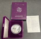 1993-P GEM Proof American Silver Eagle Dollar w/ Box COA, $1 1 oz Bullion Coin