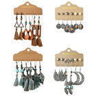 18 Pairs Boho Earring Dangle Bohemia Tassel Ear Stud Women Piercing Jewelry Lot