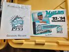 Florida Marlins 1993 Calendar Year In Review Book Pennant Signed Rene Lachmann
