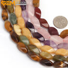 8x16mm Twist Natural Gemstone Stone Beads Jewelry Making 15