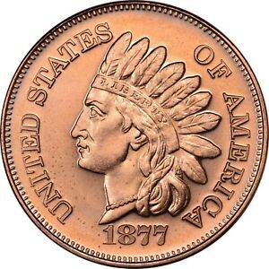 1 oz Copper Round - 1877 Indian Head Cent