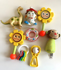 Vintage Baby Rattles Toddler Toys Lot Of 8 Tommee Tippee, Kiddie Toys, FP