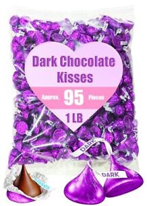 Dark Chocolate Hershey Kisses Bulk - 1 LB
