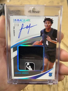 2021-22 Immaculate Collegiate Jalen Green Premium Laundry Tag Patch Auto RC#2/3