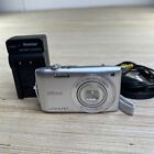 New ListingNikon Coolpix S3300 16.0MP Digital Camera - Silver Tested w/ Charger (Tested)