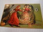 ANTIQUE TUCKS HALLOWEEN POSTCARD #150 GERMANY EMBOSSED POSTED VIVID COLORS RARE