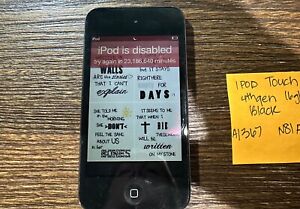 APPLE IPOD TOUCH 4TH GENERATION 16GB BLACK A1367 PARTS SEE DESCRIPTION