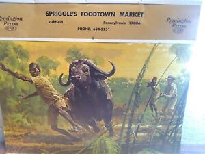 1970 Spriggle's Foodtown market Richfield, Penna. Remington advertising calendar