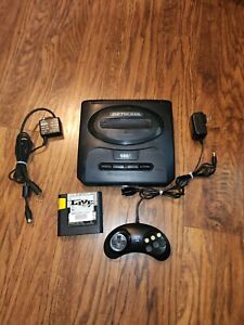 Sega Genesis Model 2 Console MK-1631 Complete System With All Hook-ups  And Game