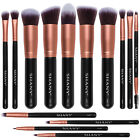 SHANY Black Bombshell 14-Piece Complete Makeup Brush Set - 14 PCS