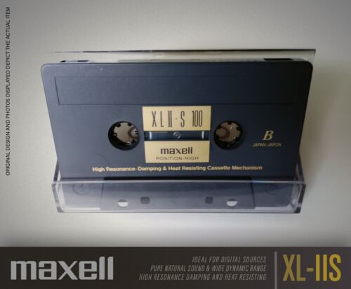 Maxell XL II-S Cassette 100 Min Type 2 Chrome Position Tape. Japan With Extras