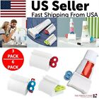 6x Toothpaste Squeezer Bathroom Tube Easy Stand Dispenser Rolling Holder Seat