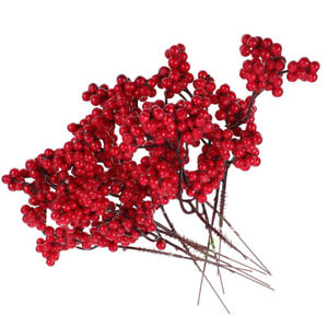10PCS artificial berry decor red berries artificial red decorative