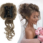 Natural Curly Messy Bun Hair Piece Scrunchie Updo Claw Clip in Hair Extensions U