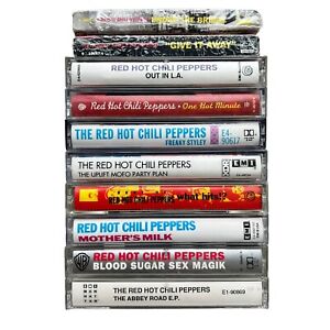 10x RED HOT CHILI PEPPERS Cassette Tape Lot: RARE Freaky Styley Uplift Mofo RHCP