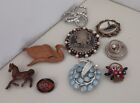 LOT OF 9  VINTAGE BROOCHES & PINS