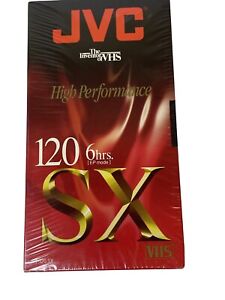 New & Sealed! JVC SX T-120 High Performance Blank VHS Tapes 6 Hour (1 Tape)