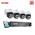 ZOSI 8CH 4K NVR 8MP PoE Security Camera System AI Detection Two-Way Audio 2TB
